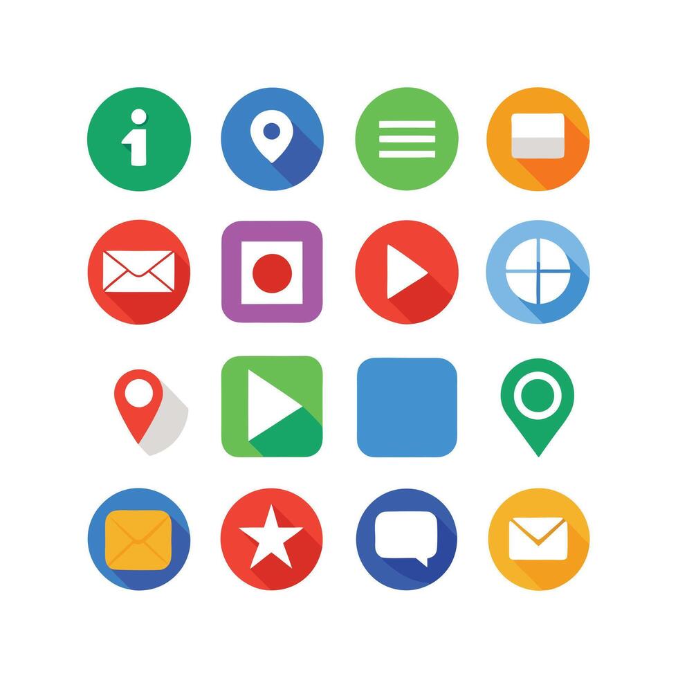 Contact Icon Set Collection Illustration vector