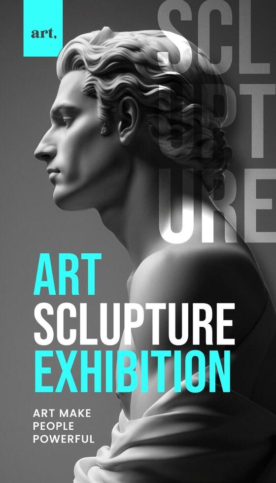 Minimalist Art Sclupture Exhibition Invitation template