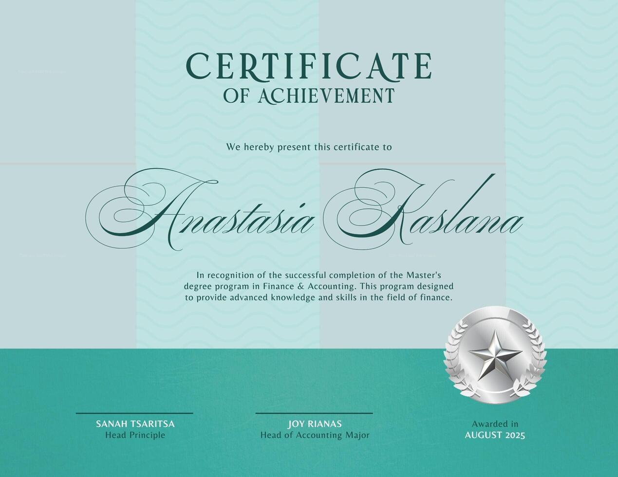 Education Institution Certificate template