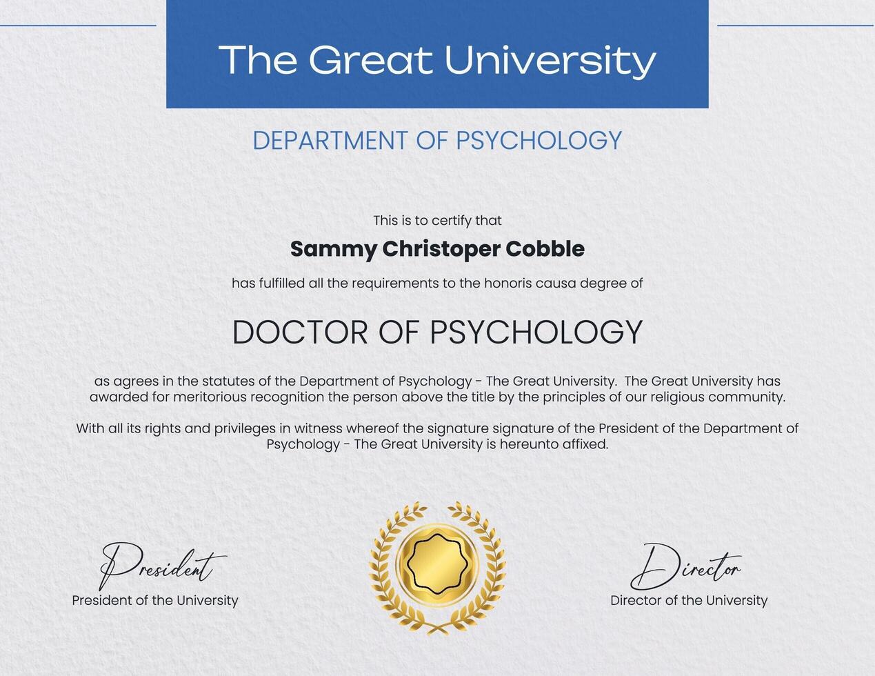 Education Institution higher education certificate template
