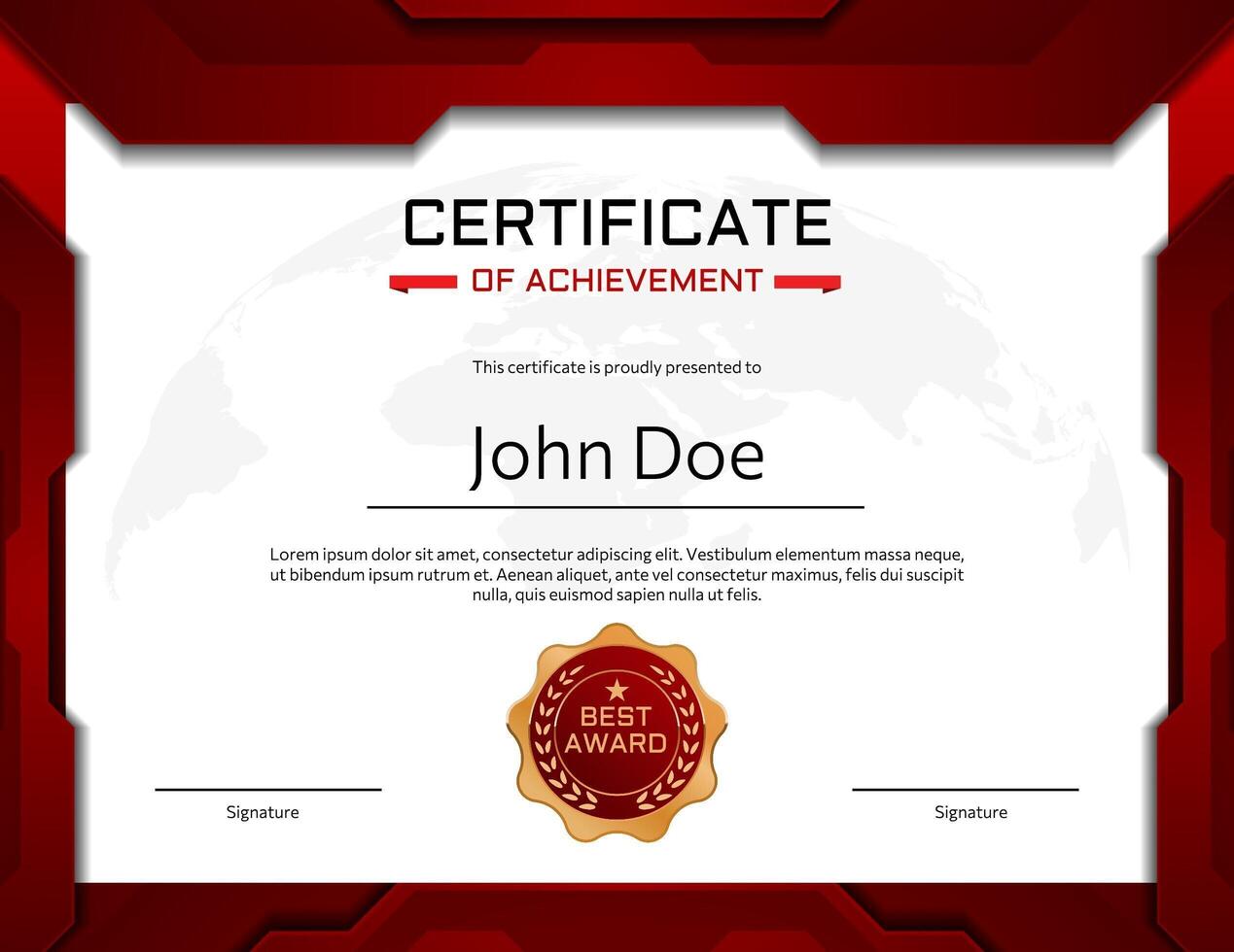 Professional Theme Certificate of Achievement template
