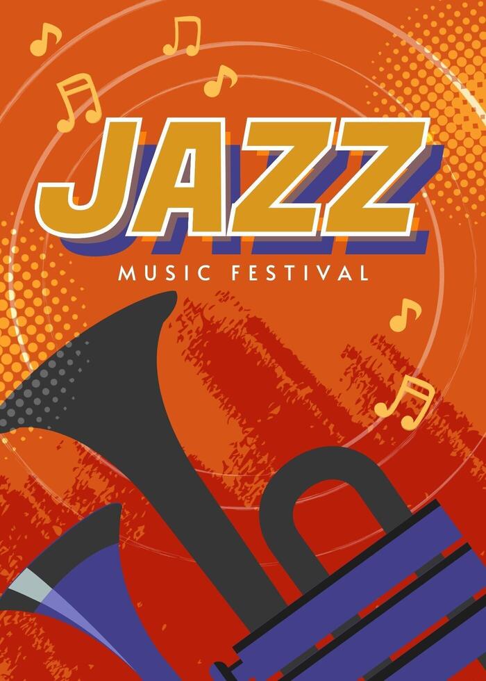 Jazz Music Festival Greeting Card template