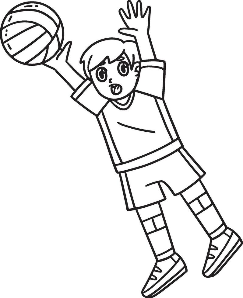 Volleyball Player Blocking the Ball Isolated vector