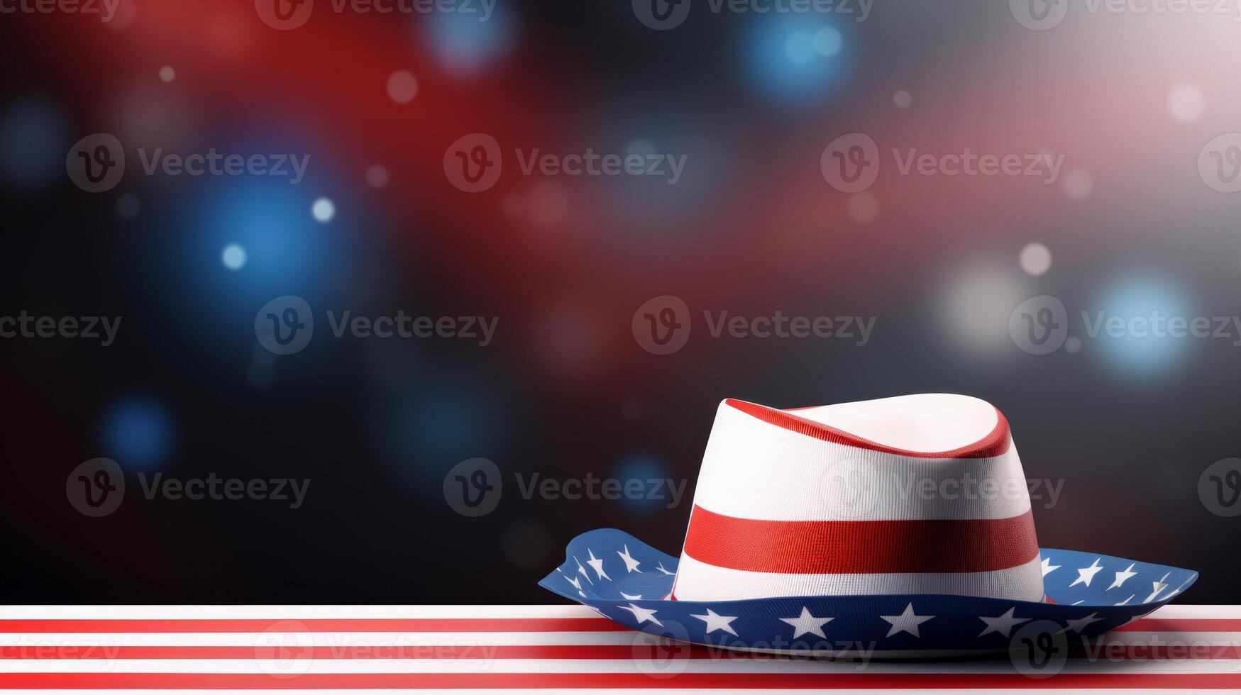 Festive background for American Independence Day. Neural network photo