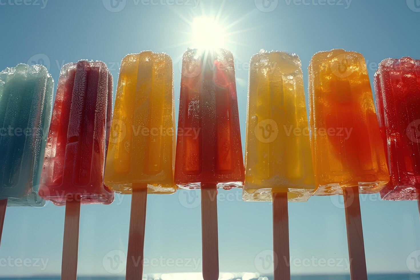 Popsicles in the summer sun photo