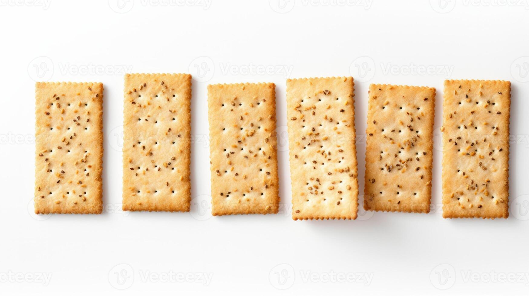 Crackers isolated on white background. image photo