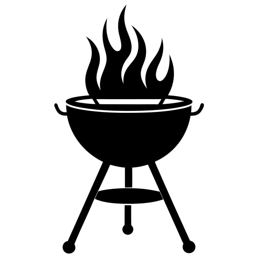 grill black silhouette illustration vector
