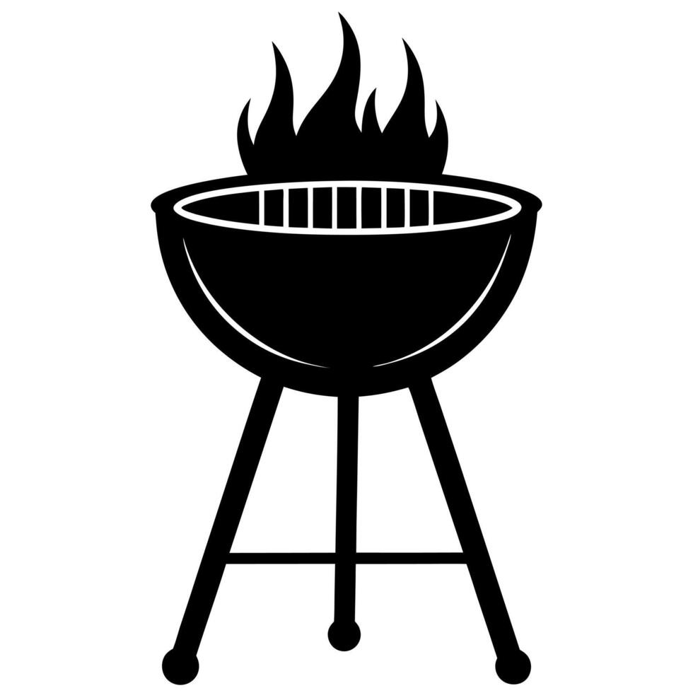 grill black silhouette illustration vector