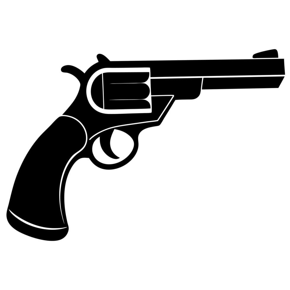 gun black silhouette illustration vector