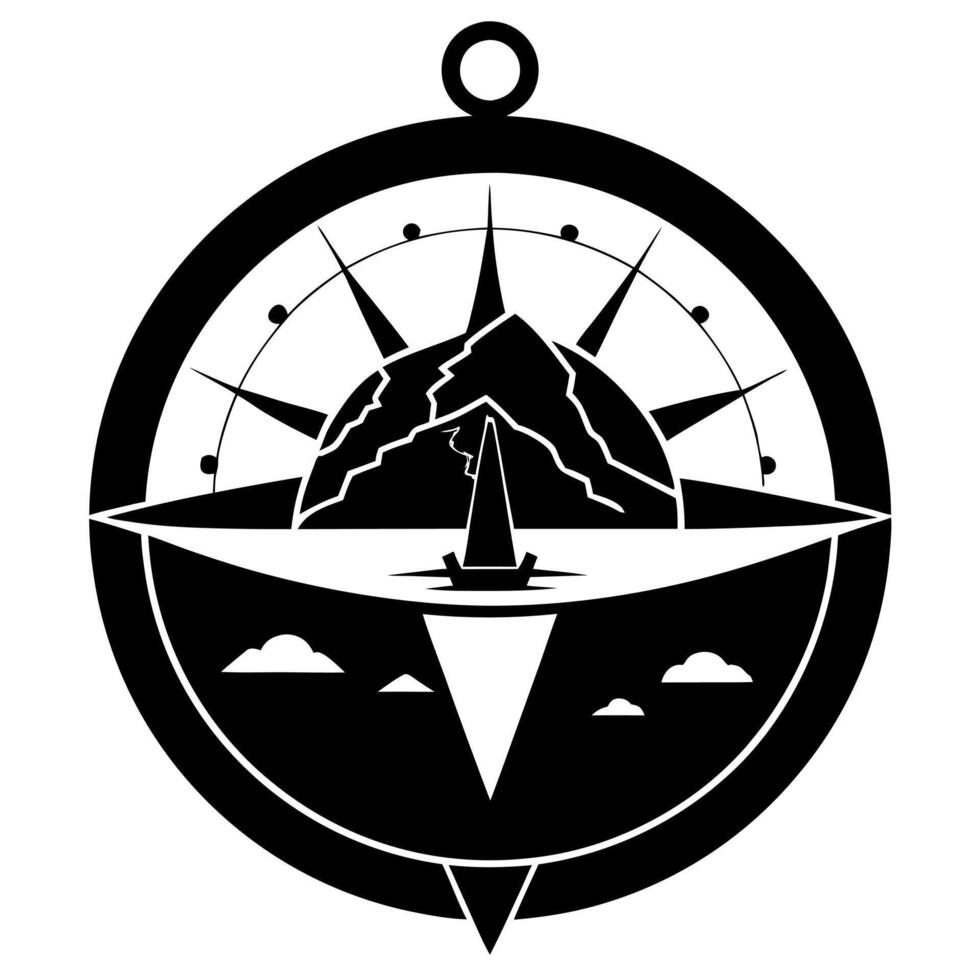 navigation black silhouette illustration vector