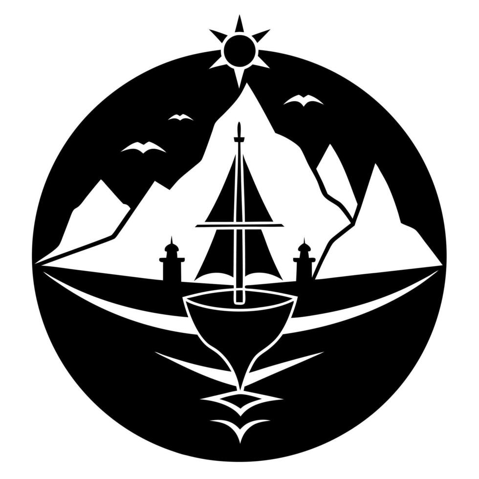 navigation black silhouette illustration vector