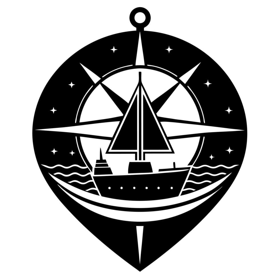 navigation black silhouette illustration vector