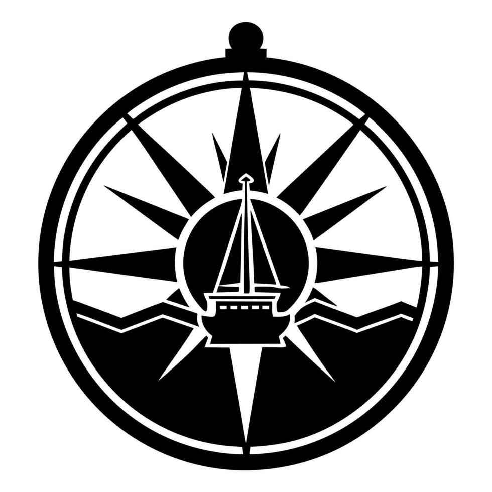 navigation black silhouette illustration vector