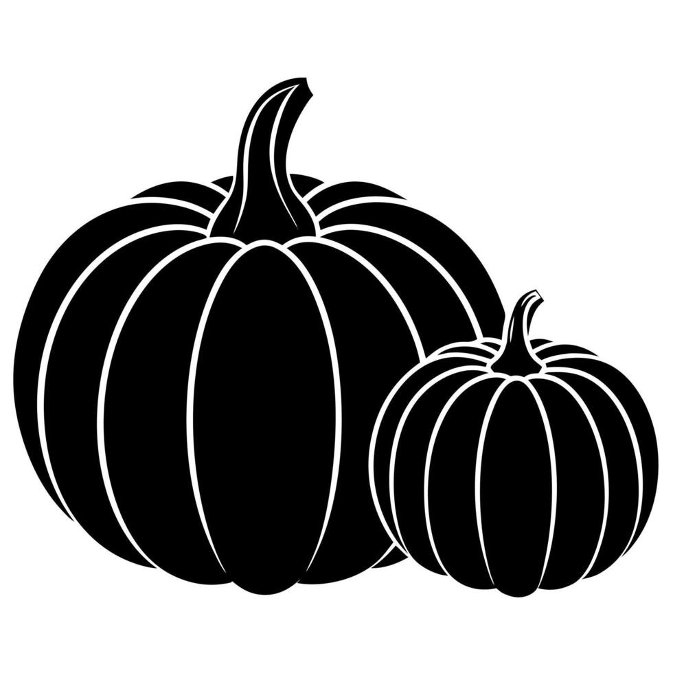pumpkins silhouette illustration vector