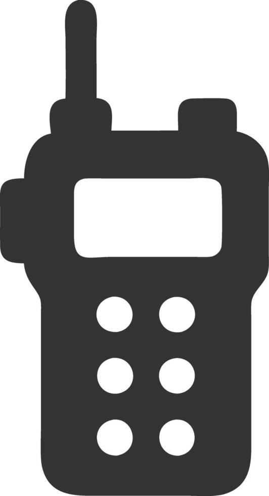 walkie talkie black fill icon vector
