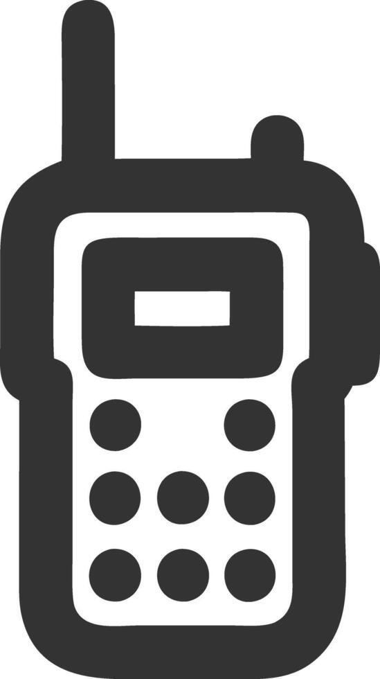 walkie talkie black fill icon vector