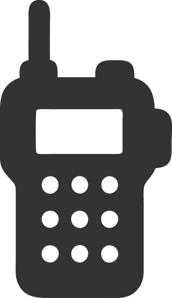 walkie talkie black fill icon vector