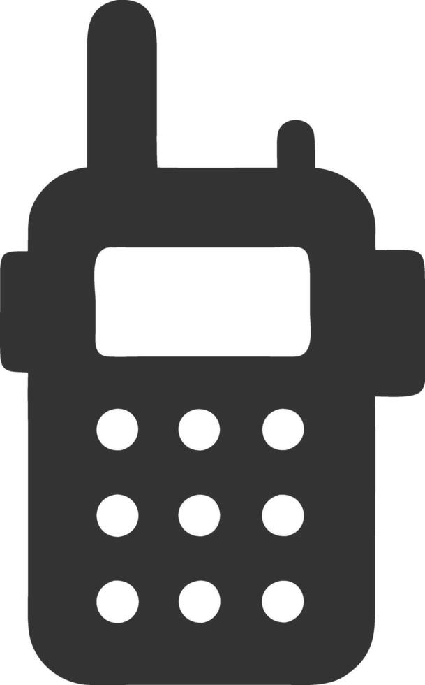 walkie talkie black fill icon vector