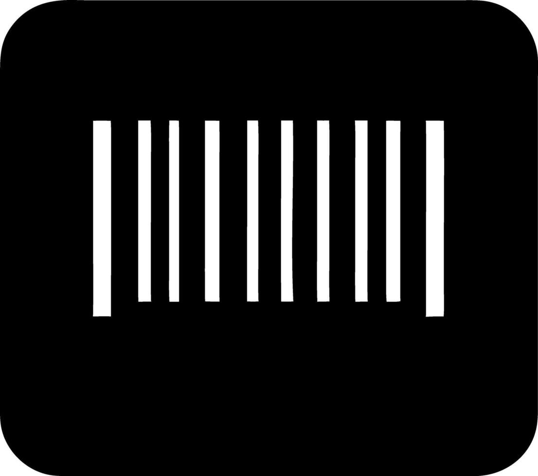 barcode black fill icon vector