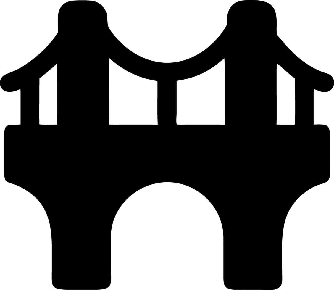 bridge black fill icon vector