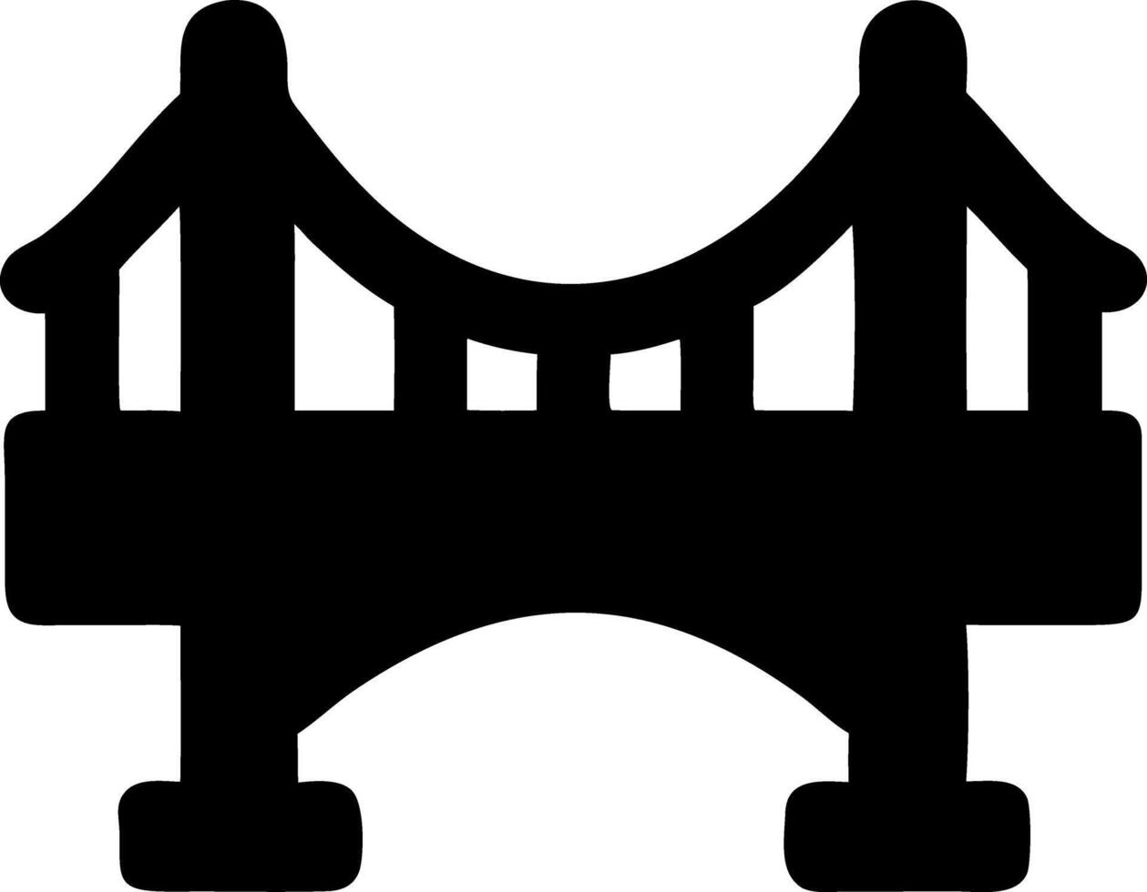 bridge black fill icon vector