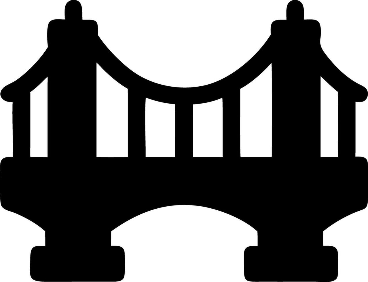bridge black fill icon vector