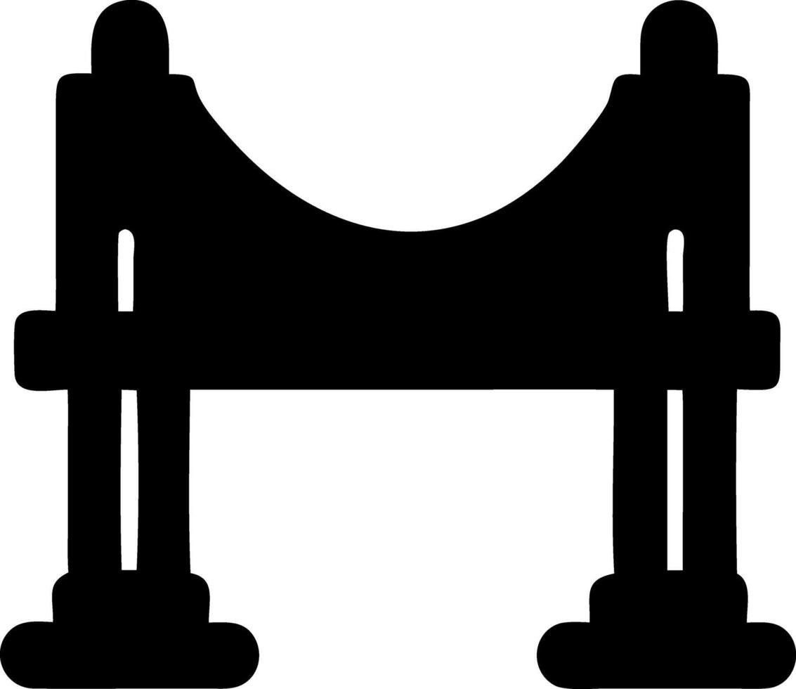 bridge black fill icon vector