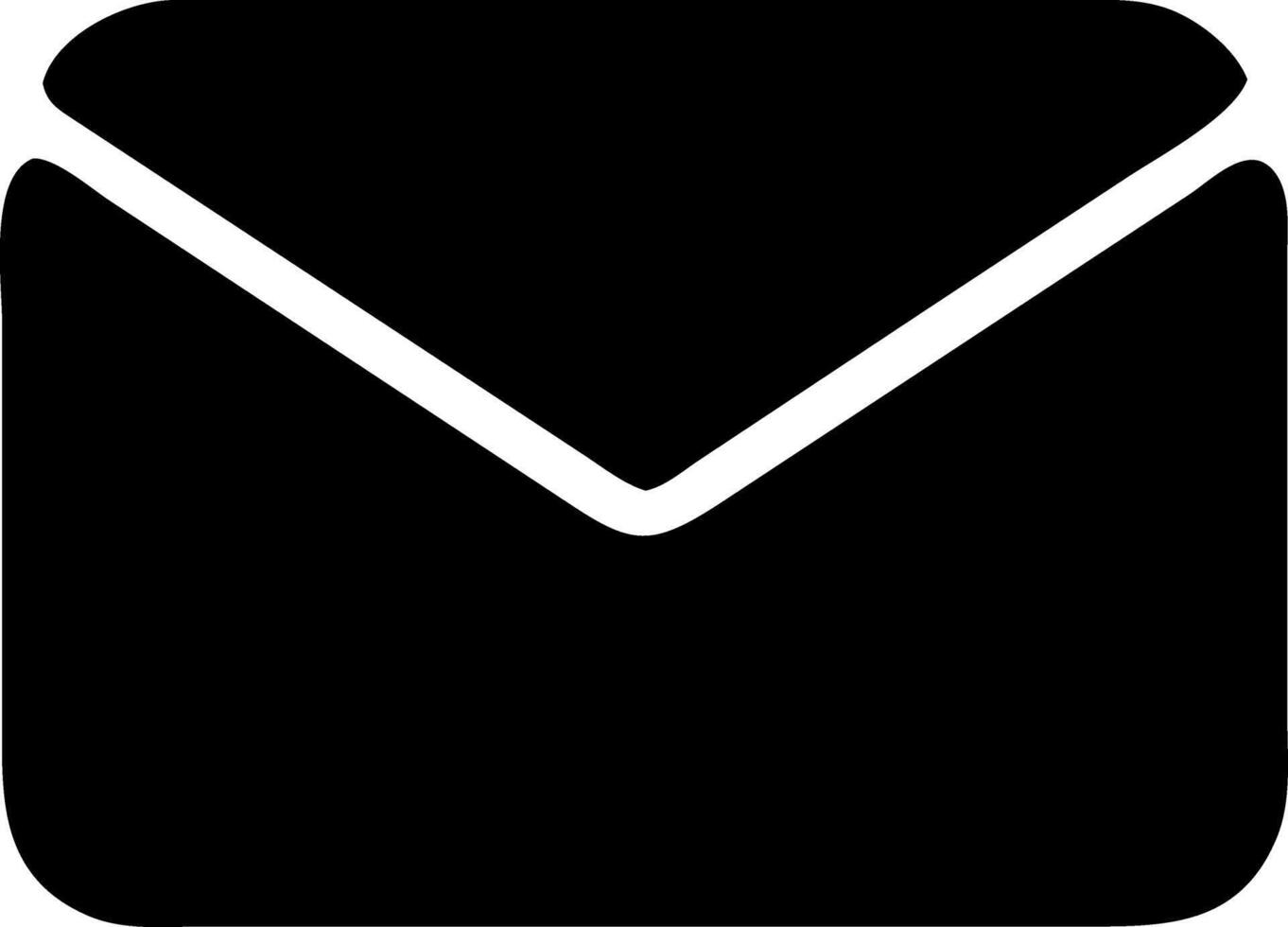 envelope black fill icon vector