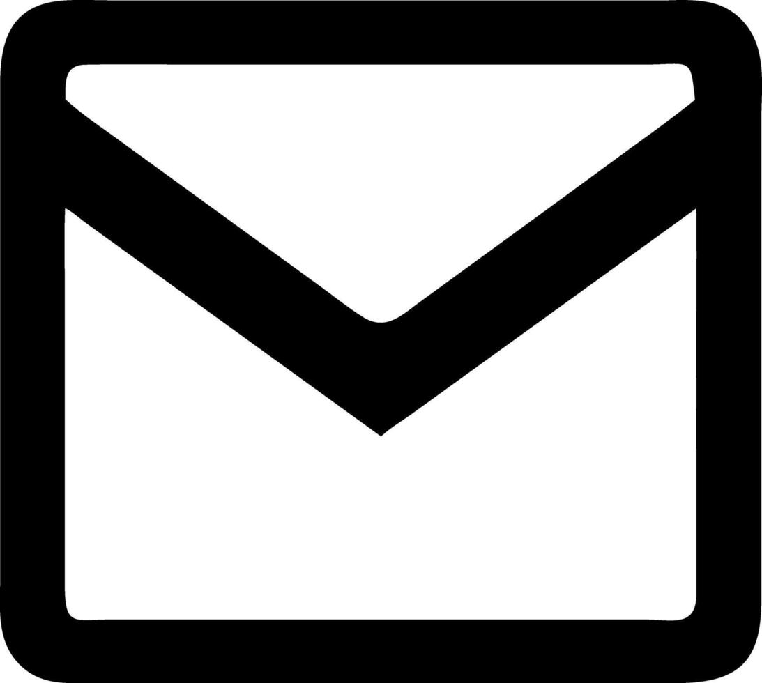 envelope black fill icon vector