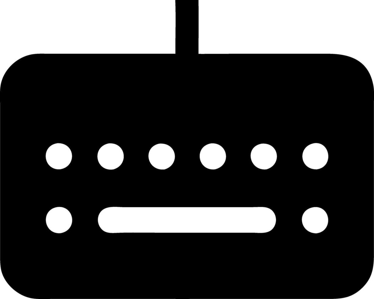 keyboard black fill icon vector