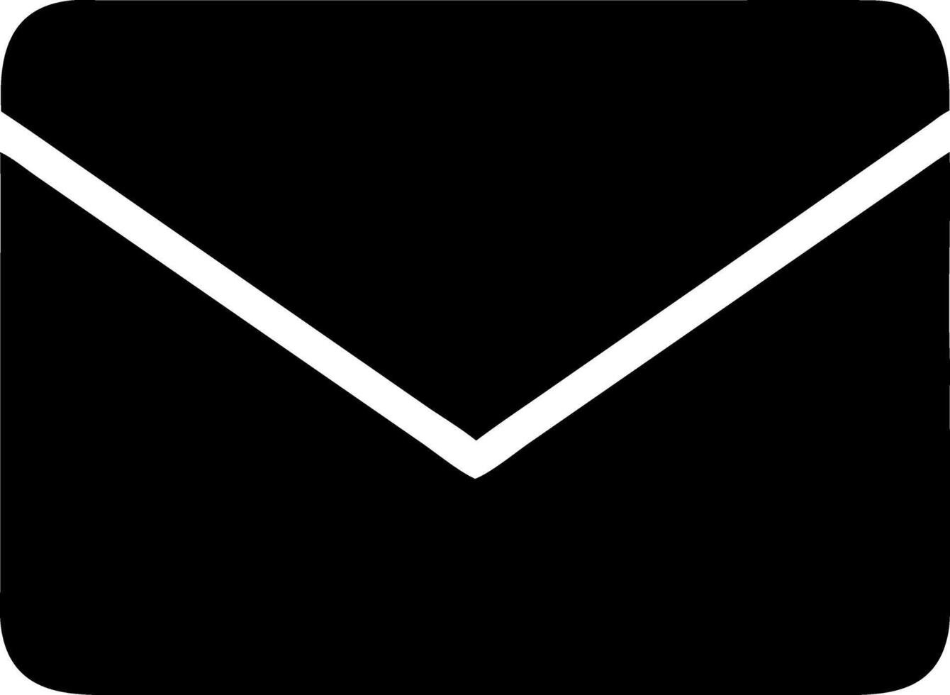 envelope black fill icon vector