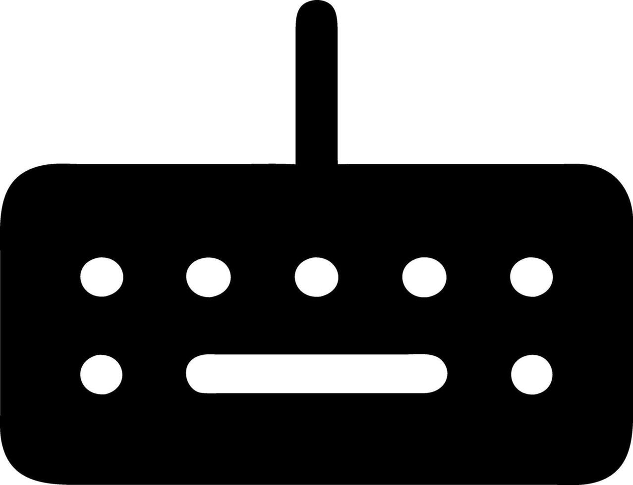 keyboard black fill icon vector