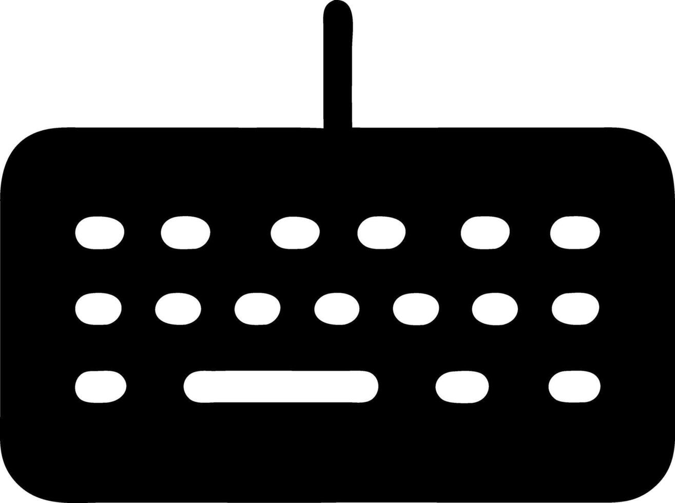 keyboard black fill icon vector