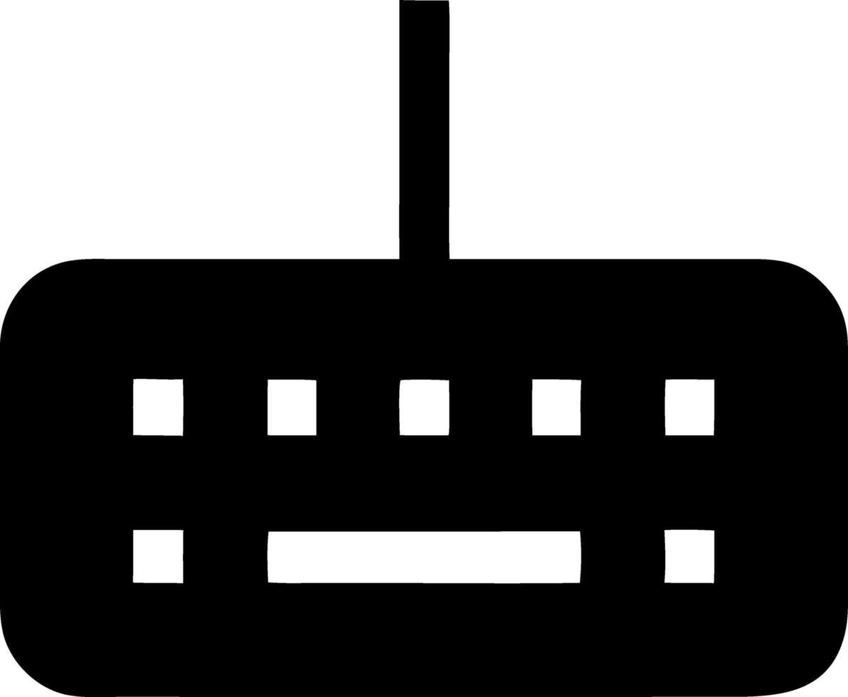 keyboard black fill icon vector
