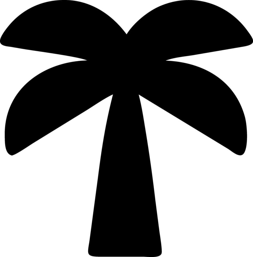 palm tree black fill icon vector