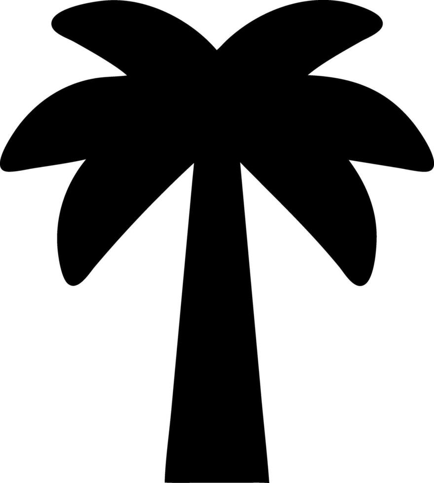 palm tree black fill icon vector