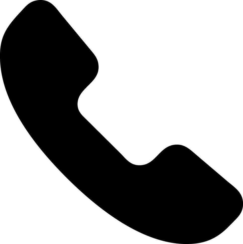 phone black fill icon vector