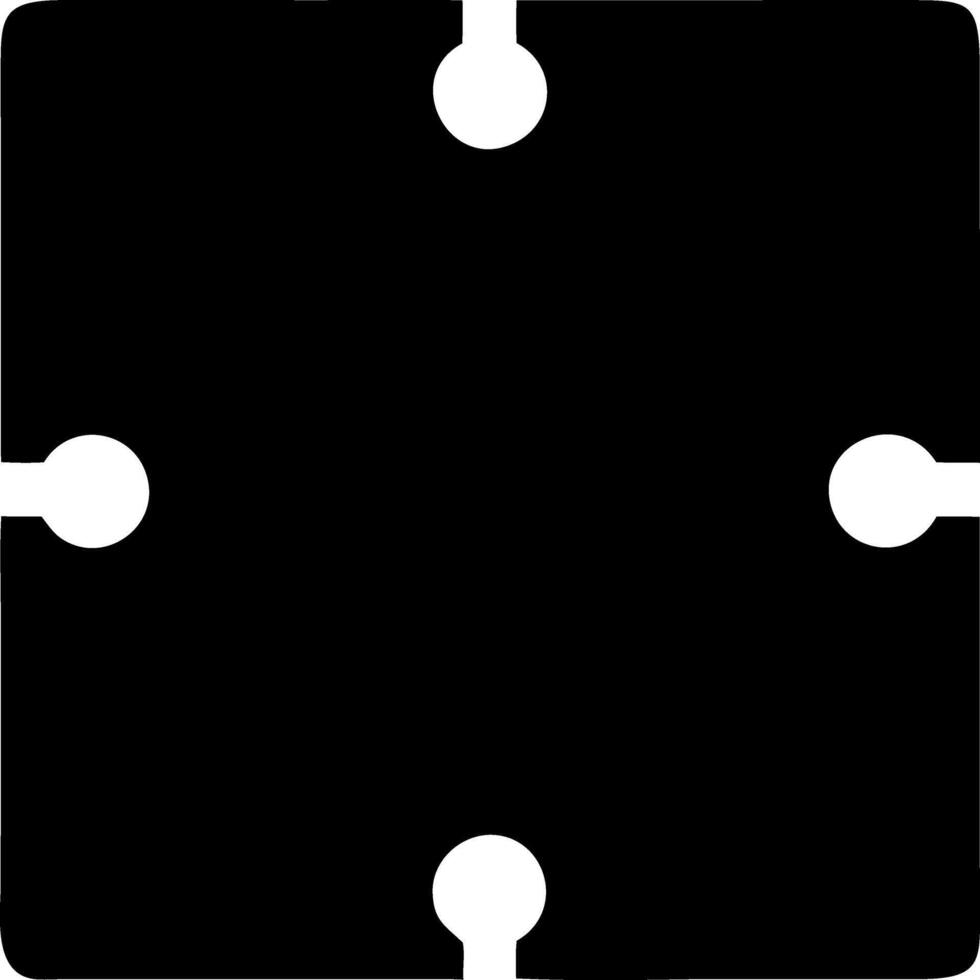 puzzle black fill icon vector