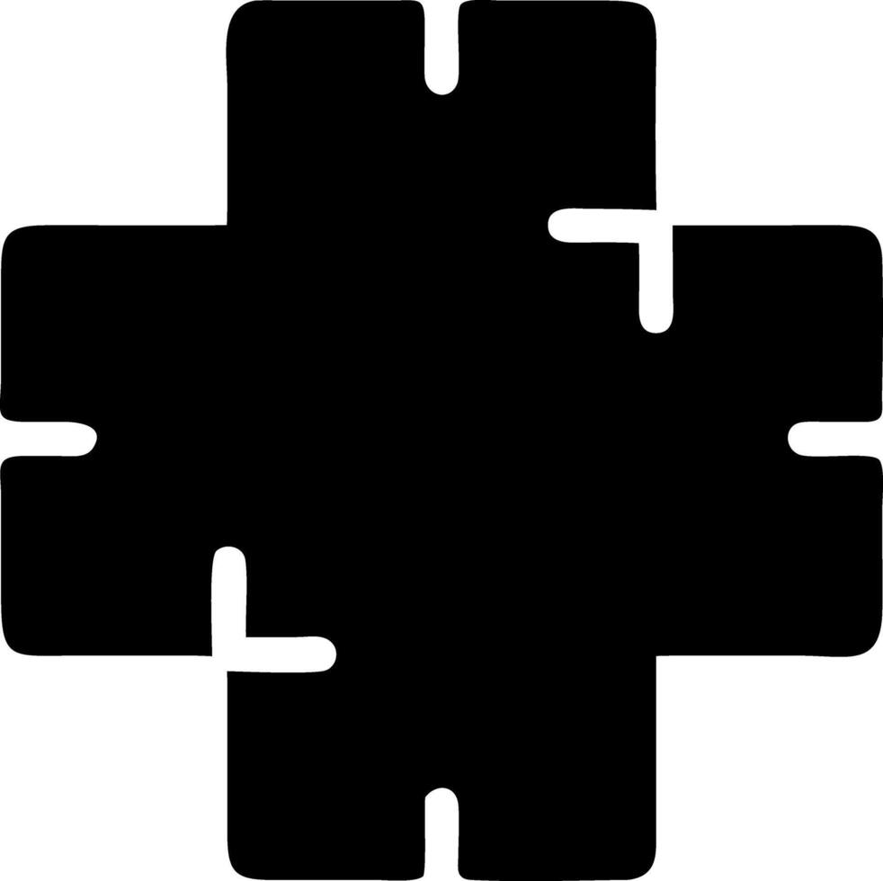 puzzle black fill icon vector