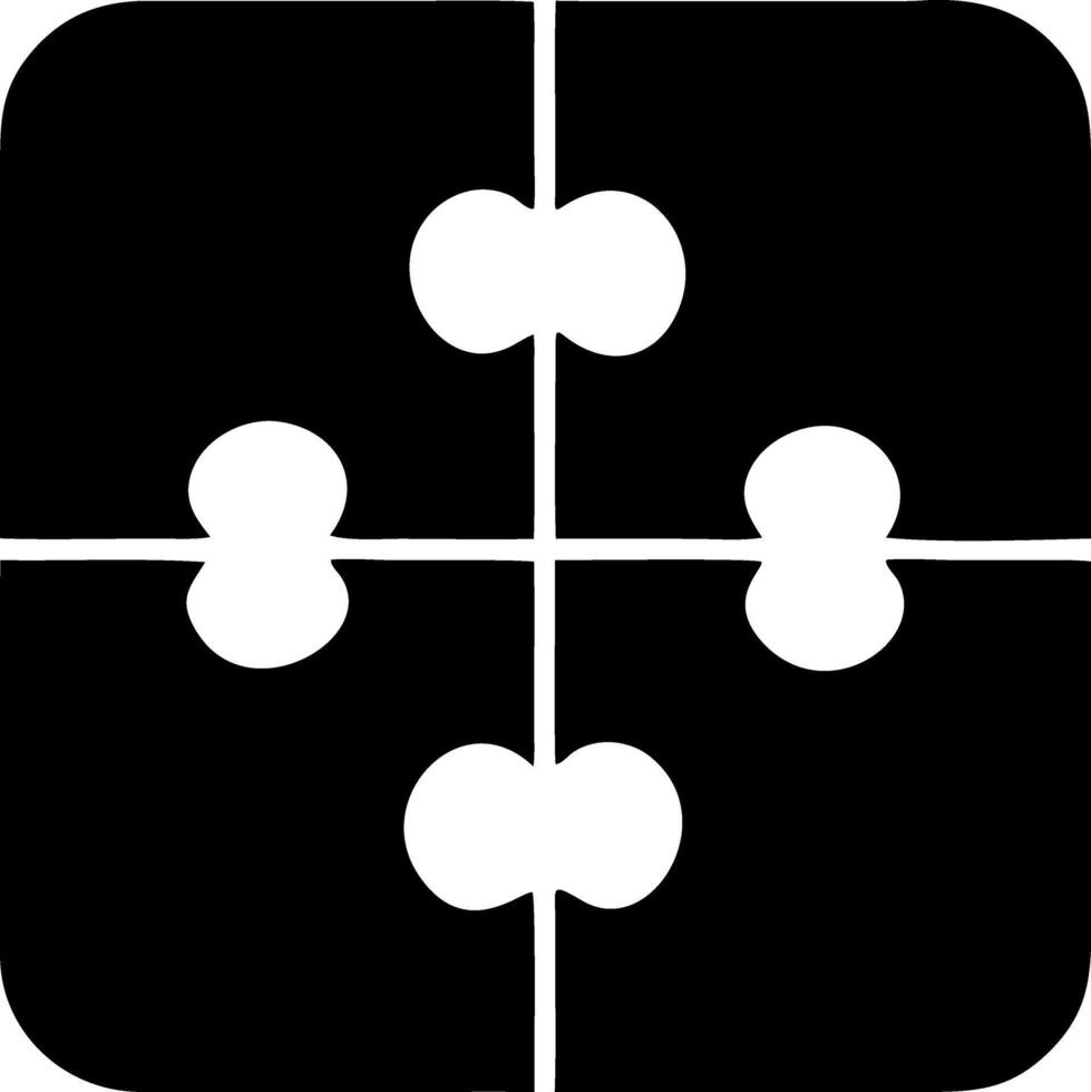 puzzle black fill icon vector