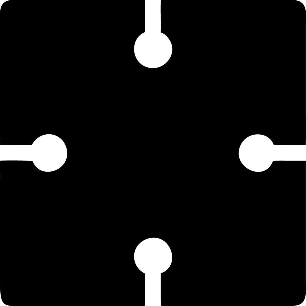 puzzle black fill icon vector