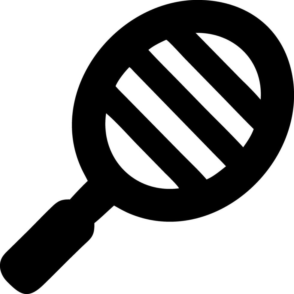 racquet black fill icon vector