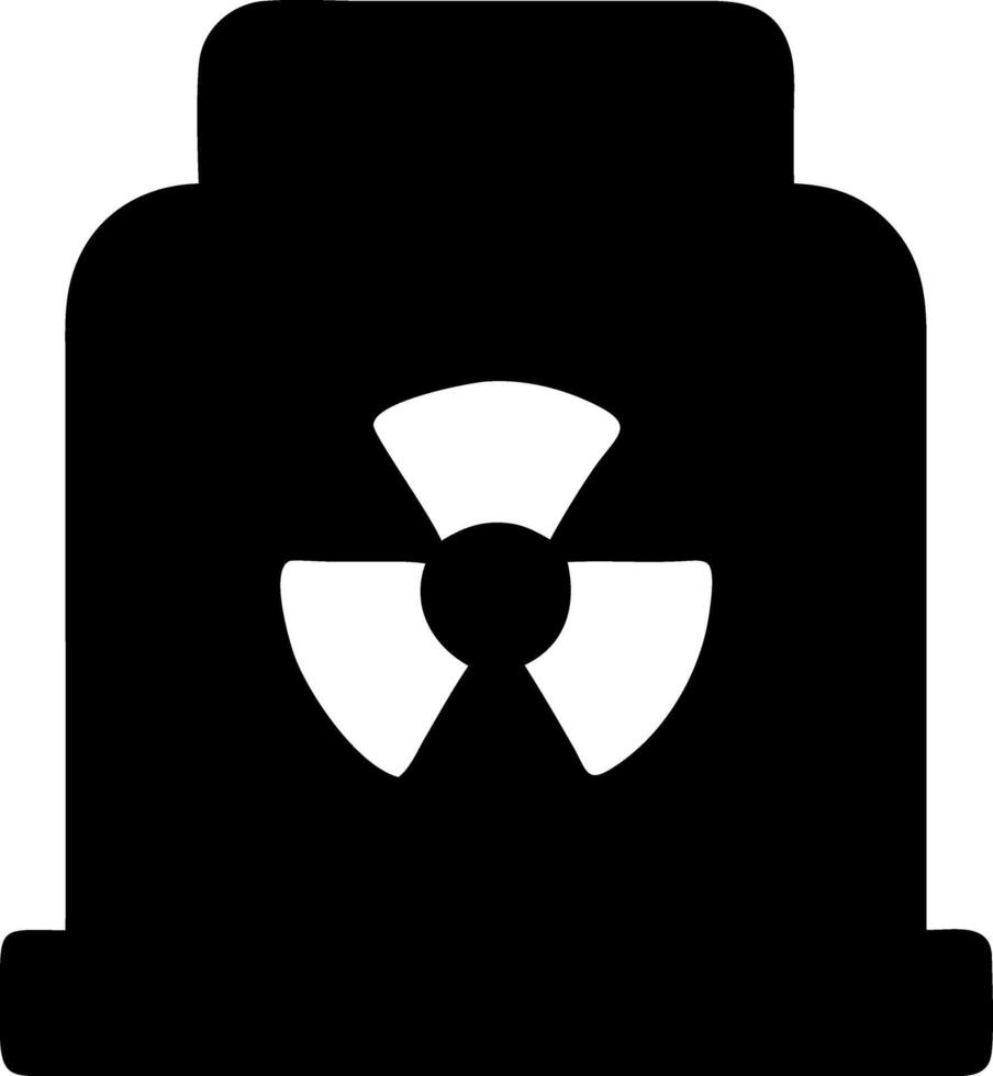 radiation black fill icon vector