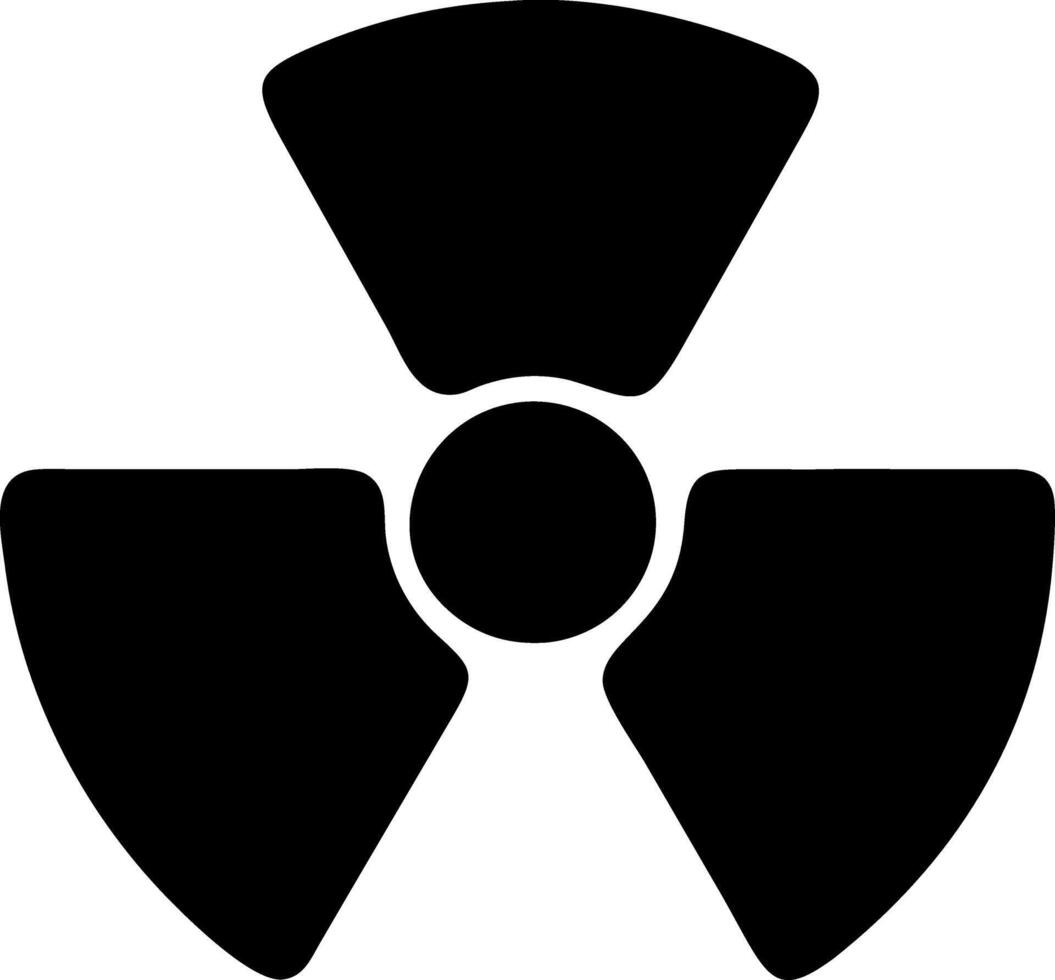 radiation black fill icon vector