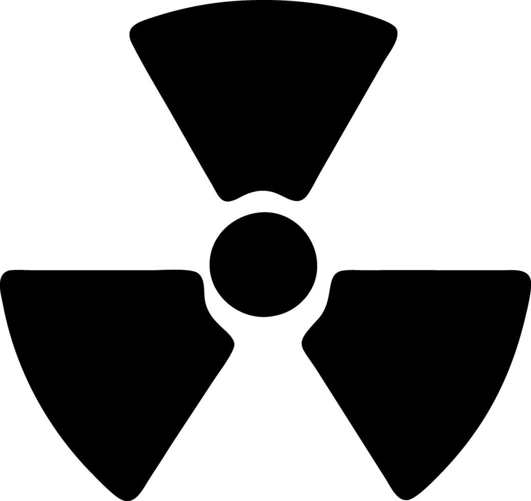 radiation black fill icon vector