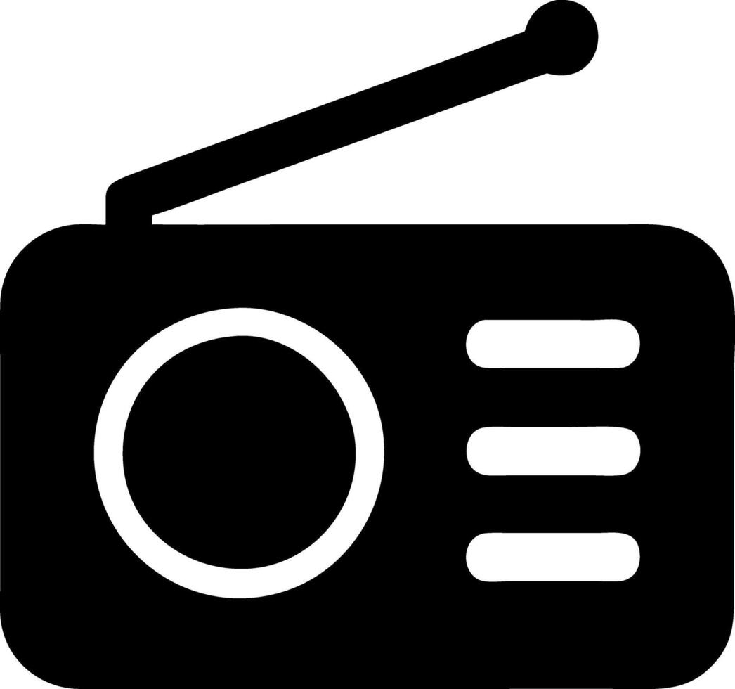 radio black fill icon vector