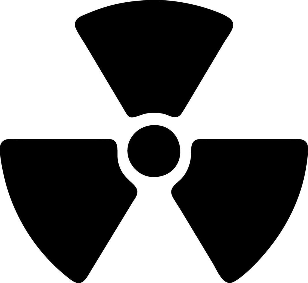 radiation black fill icon vector