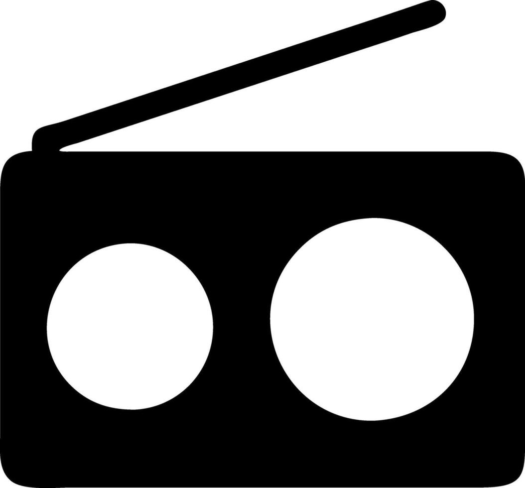 radio black fill icon vector