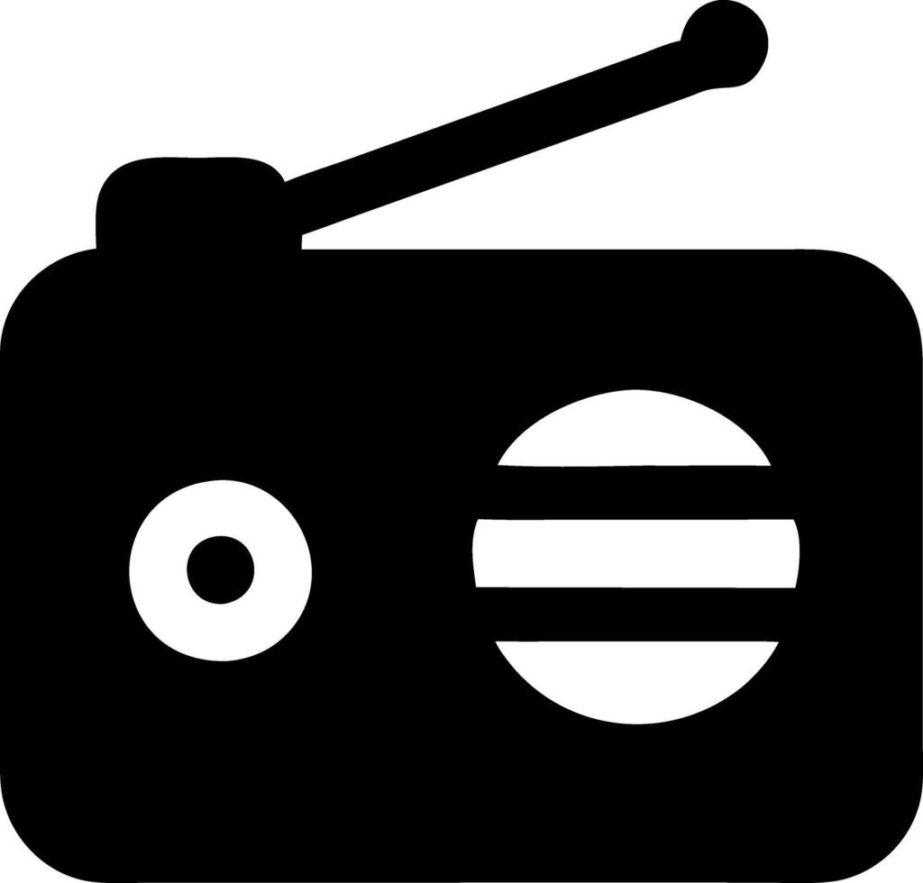 radio black fill icon vector