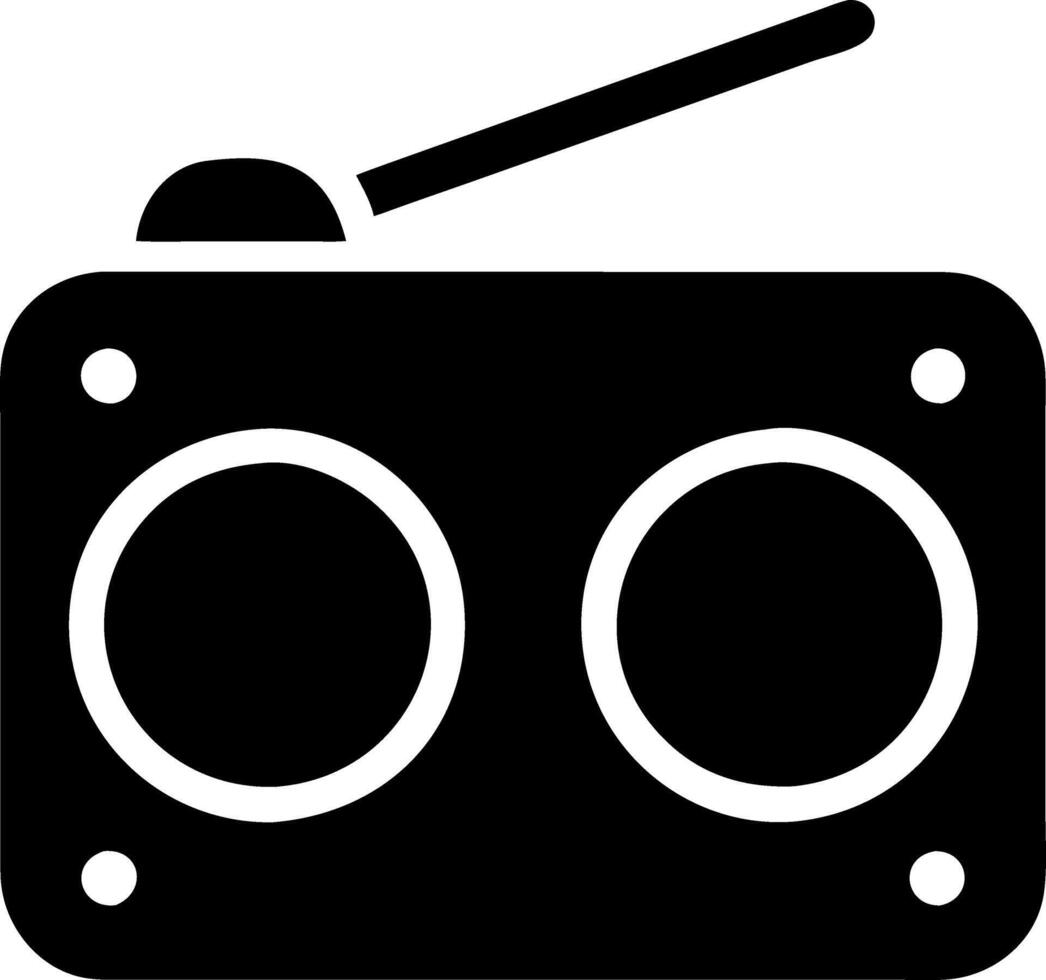 radio black fill icon vector
